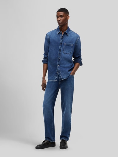 Tommy Jeans Regular Fit Jeanshemd aus reiner Baumwolle Dunkelblau 1