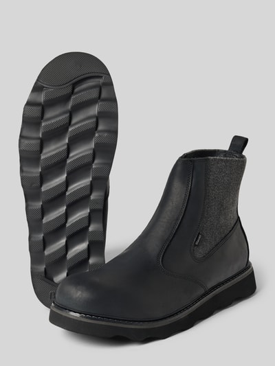 Blauer USA  Chelsea Boots aus Rindsnappa mit Profilsohle Black 4