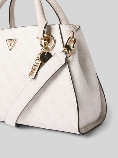 Guess Handtasche mit Label-Applikation Modell 'NOELLE II' Ecru 3