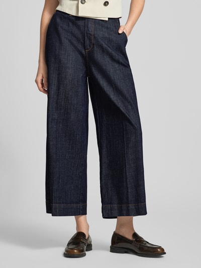 MOS MOSH Cropped Wide Leg Jeanshose Modell 'Bantry Nippon' Dunkelblau 4