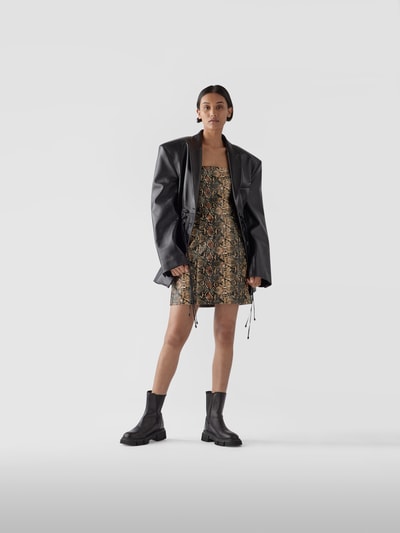 ROTATE BIRGER CHRISTENSEN Minikleid in Reptil-Optik Schwarz 1