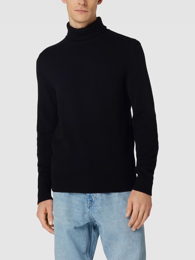 Marc O'Polo Strickpullover mit Rollkragen Modell 'Turtle' Black 4