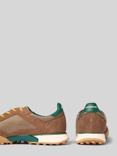 Produktfoto, sneakersy z mieszanki skóry i tkaniny Model 'BRIDGE MKII' od HOFF, zaokrąglony czubek, wiązanie, logo, wysokość obcasa w rozmiarze 40: 3 cm, wysokość cholewki w rozmiarze 40: 8 cm, szerokość w rozmiarze 40: 8 cm
