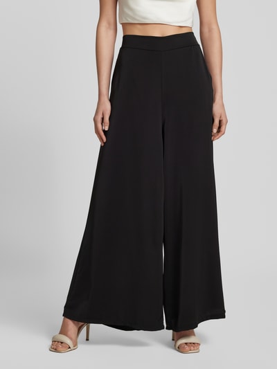 ZABAIONE Wide Leg Stoffhose mit elastischem Bund Black 4