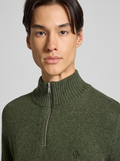 MCNEAL Strickpullover aus Lammwolle Dunkelgruen Melange 3