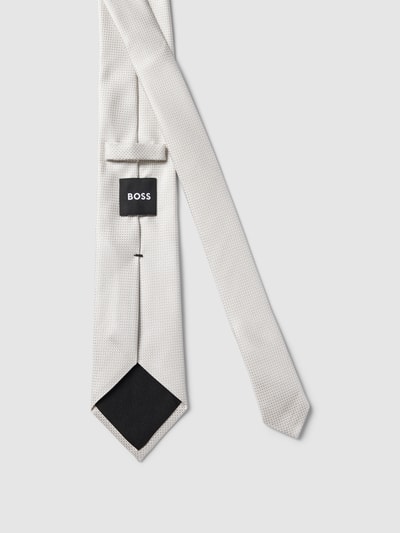 BOSS Seidenkrawatte mit Allover-Muster Offwhite 2