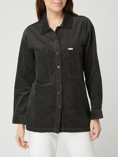 Brixton Oversized blouse van corduroy, model 'Bowery' Zwart - 4