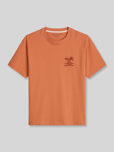 Marc O'Polo Loose Fit T-Shirt aus reiner Baumwolle Hellrot 2