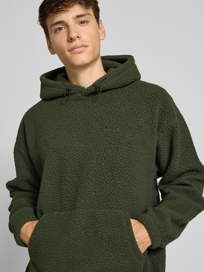 Levi's® Hoodie met teddybont, model 'COZY UP' Donkergroen - 3