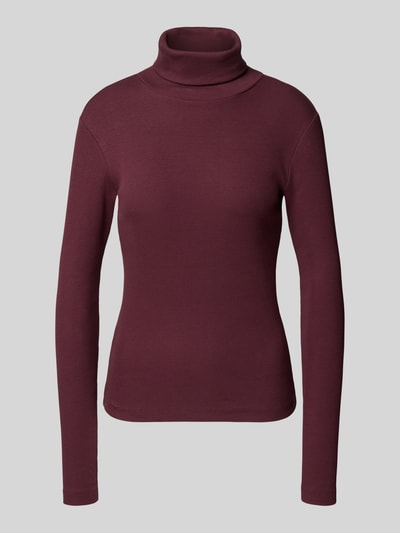 Vero Moda Slim Fit Langarmshirt mit Baumwollanteil Modell 'CHLOE' Bordeaux 2