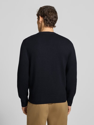 Lacoste Regular Fit Pullover aus reiner Wolle Marine 5