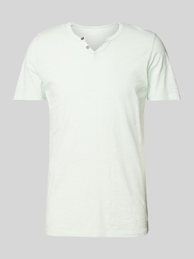Jack & Jones T-shirt z dekoltem w serek model ‘SPLIT’ Jasnoniebieski 2