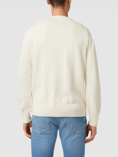 Gant Cardigan met V-hals, model 'LETTERMAN' Offwhite - 5