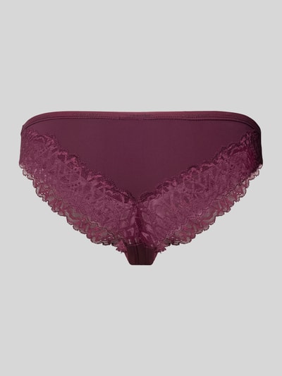 Calvin Klein Underwear String met kantgarnering Prune - 3