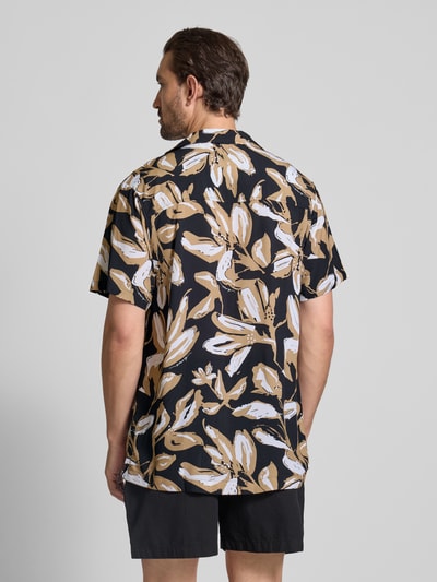 BOSS Relaxed fit vrijetijdsoverhemd met all-over motief Zwart - 5