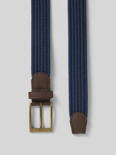 Produktfoto, Pasek męski Gürtel mit Webmuster Modell 'NEVIS' von Barbour, efekt: jednolity kolor, sprzączka, faktura, aplikacja imitacja skóry, wytłaczane logo