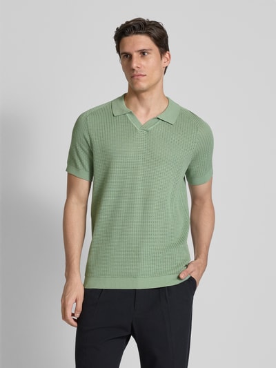 JOOP! Collection Regular Fit Poloshirt mit V-Ausschnitt Hellgruen 4