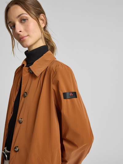 Peuterey Lange jas met strookzak, model 'Abeba' Terracotta - 3