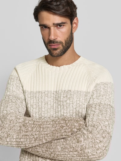 JOOP! Collection Sweter o kroju slim fit z efektem dzianiny model ‘Maximilio’ Beżowy 3