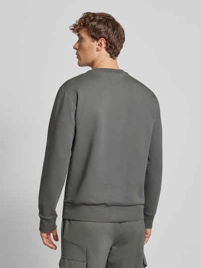 BOSS Green Sweatshirt mit Label-Schriftzug Modell 'Salbo' Graphit 5