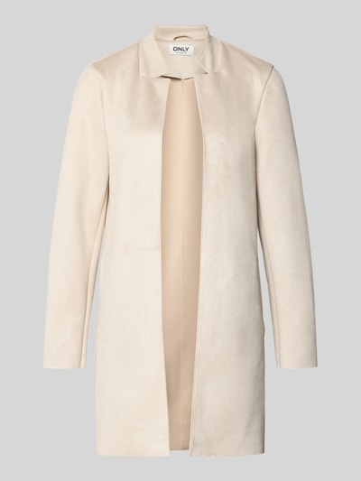 Produktfoto, Regular Fit Jacke in Lederoptik Modell 'SOHO' von Only, unifarben, langarm, Reverskragen, seitliche Eingrifftaschen, beige