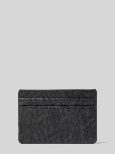 Produktfoto, Cardholder mit Logo-Prägung Modell 'PANDIA' von VALENTINO BAGS, schwarze Struktur-Oberfläche, offene Einsteckfächer, Damen Accessoire