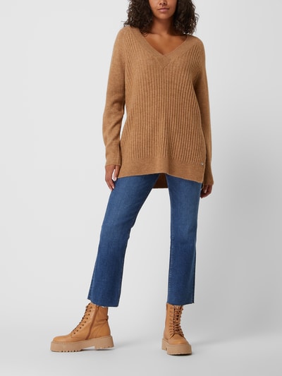 Tom Tailor Denim Pullover mit Rippenstruktur  Beige 1