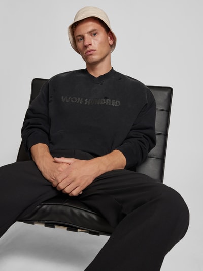 WON HUNDRED Sweatshirt mit Label-Print Black 3