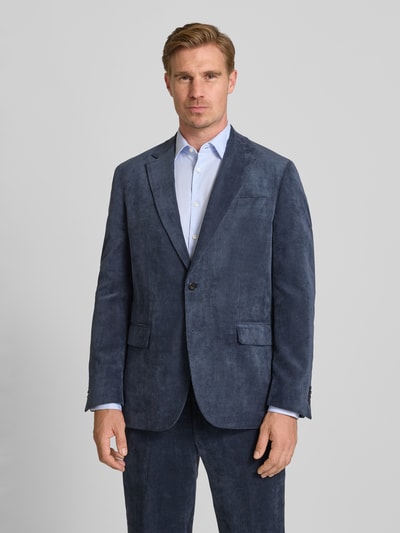 Christian Berg Men Regular Fit Sakko mit Reverskragen und Pattentaschen Rauchblau 4