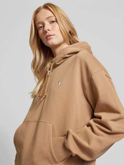 Carhartt Work In Progress Kurtka z kapturem i wyhaftowanym logo model ‘HOODED CASEY’ Camel 3