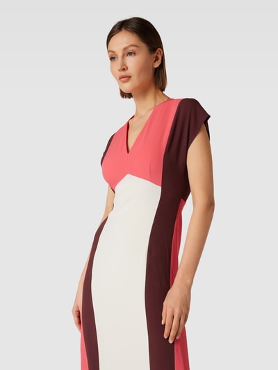 BOSS Midi-jurk in colour-blocking-design, model 'Debrany' Koraal - 3