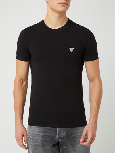 Guess T-shirt z nadrukiem z logo  Czarny 4