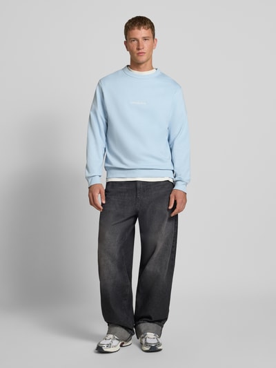 Jack & Jones Sweatshirt met ronde hals en labelstitching Lichtblauw - 1
