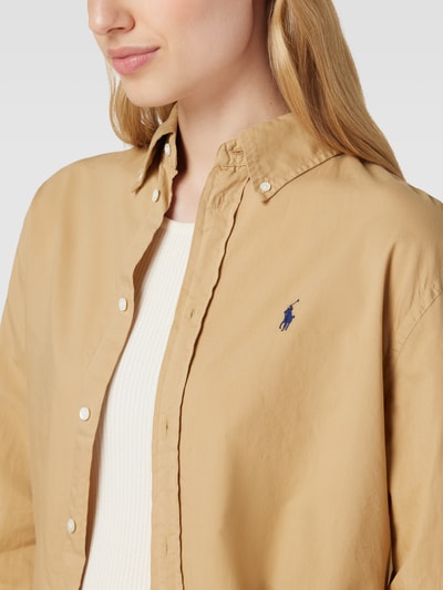 Polo Ralph Lauren Bluse mit Label-Stitching Camel 3