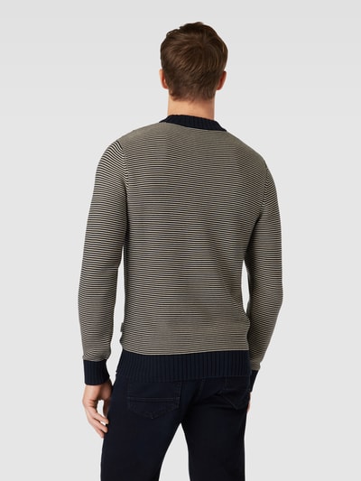 SELECTED HOMME Gebreide pullover met streepmotief, model 'ROBERT' Marineblauw - 5