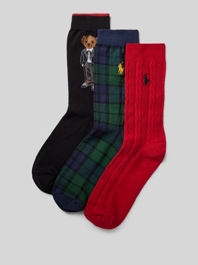 Polo Ralph Lauren Socken mit elastischem Rippenbündchen im 3er-Pack Black 1