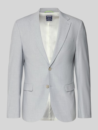 Produktfoto, Slim Fit 2-Knopf-Sakko mit Viskose-Anteil von MCNEAL, Unifarbenes-Design, Reverskragen, Material-Mix, Knopfleiste, Brustleistentasche, Pattentaschen