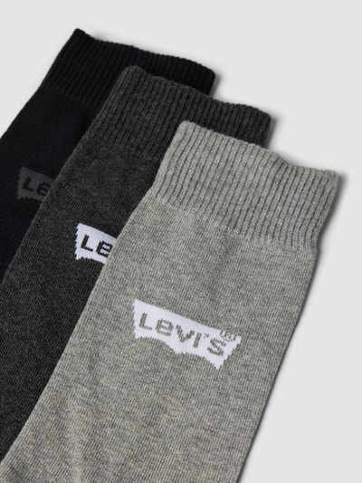 Levi's® Socken mit Label-Details im 3er-Pack Mittelgrau Melange 2