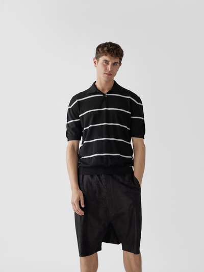 Marni Poloshirt mit Streifenmuster Schwarz 4