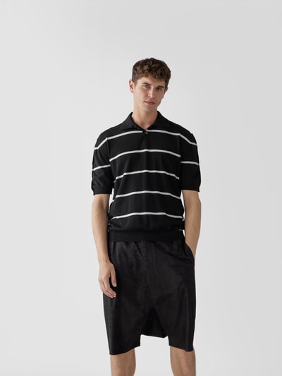 Marni Poloshirt mit Streifenmuster Black 4