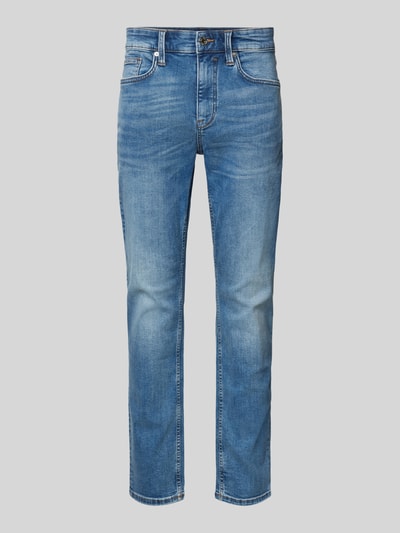 s.Oliver BLACK LABEL Slim fit jeans met contrastnaden, model 'NELIO' Blauw - 2