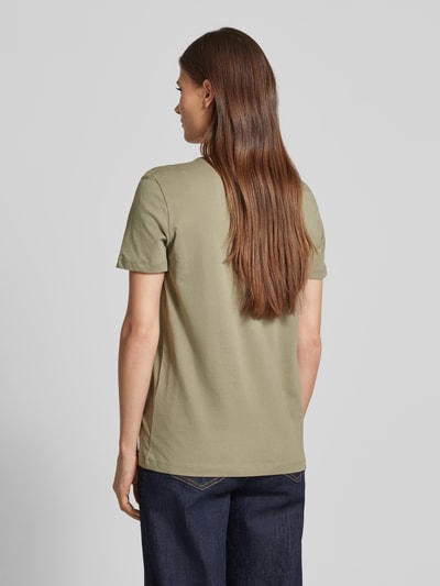 Selected Femme T-shirt met geribde ronde hals Olijfgroen - 5