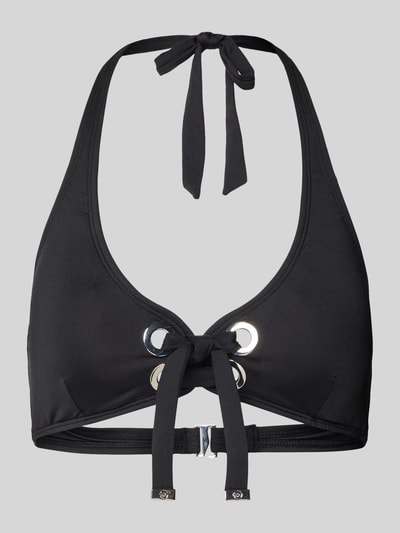 Produktfoto, czarny Neckholder z wiązaniem Modell 'GROMMET' od Michael Kors, materiał elastyczny, jednolita faktura