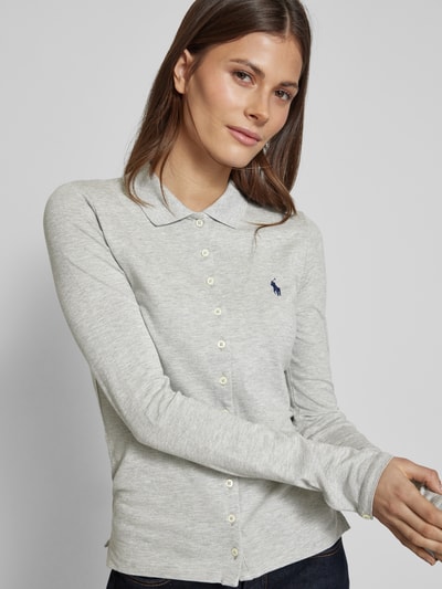 Polo Ralph Lauren Shirt met lange mouwen en labelstitching Lichtgrijs - 3