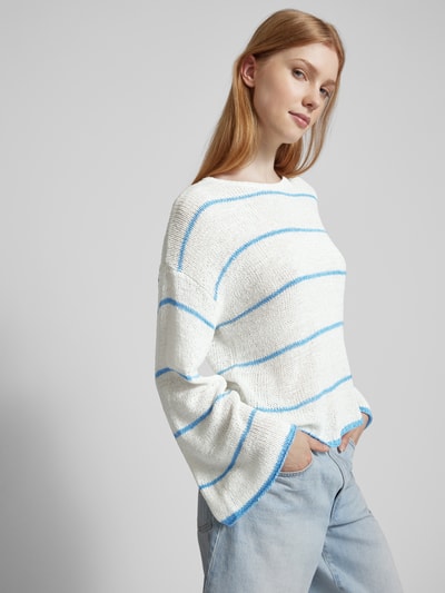 Only Gebreide pullover met ronde hals, model 'GEENA' Lichtblauw - 3