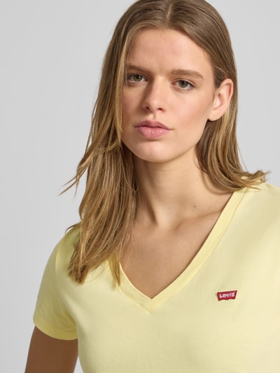Levi's® Slim Fit T-Shirt aus reiner Baumwolle Pastellgelb 3