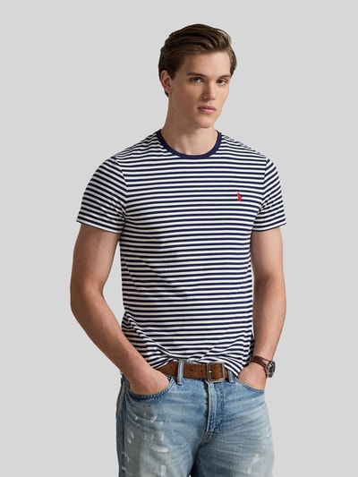Polo Ralph Lauren T-shirt Slim Fit z czystej bawełny Granatowy 4