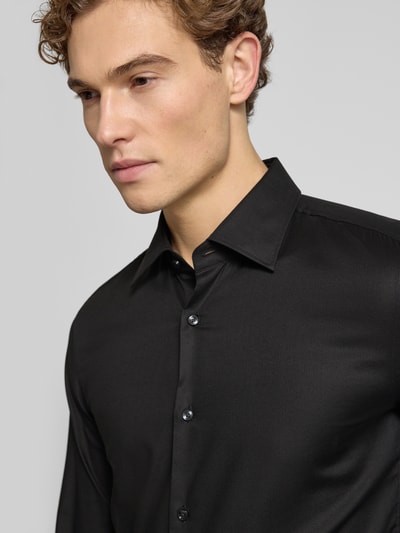BOSS Slim Fit Businesshemd aus Baumwoll-Mix Modell 'HANK' Black 3