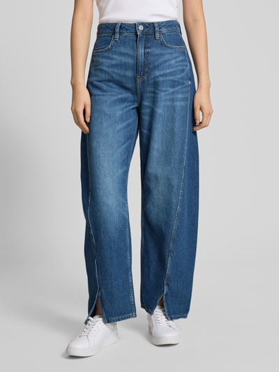 BOSS Orange Wide leg jeans met steekzakken, model 'BALOON SPLIT' Donkerblauw - 4