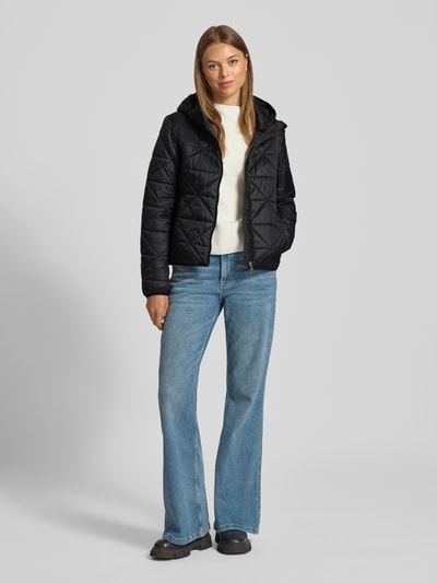 HUGO Regular fit gewatteerd jack met capuchon, model 'FANDINE-1' Zwart - 1